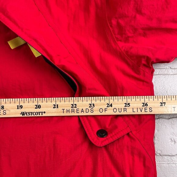 Marlboro Coat Men Large Red Black Anorak Zip Quilt Duck Down Nylon Jacket VTG‎ - Picture 8 of 13